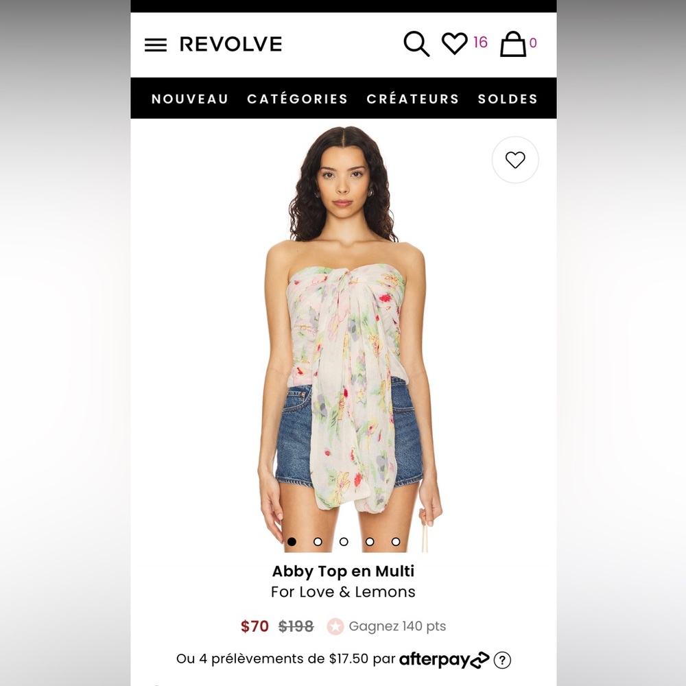 For Love and Lemons Abby Top